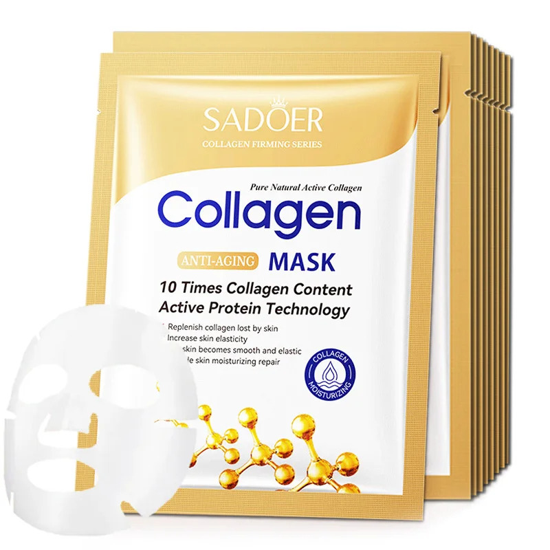 Sheet Mask Collagen - Masque facial au collagène anti-âge, 10