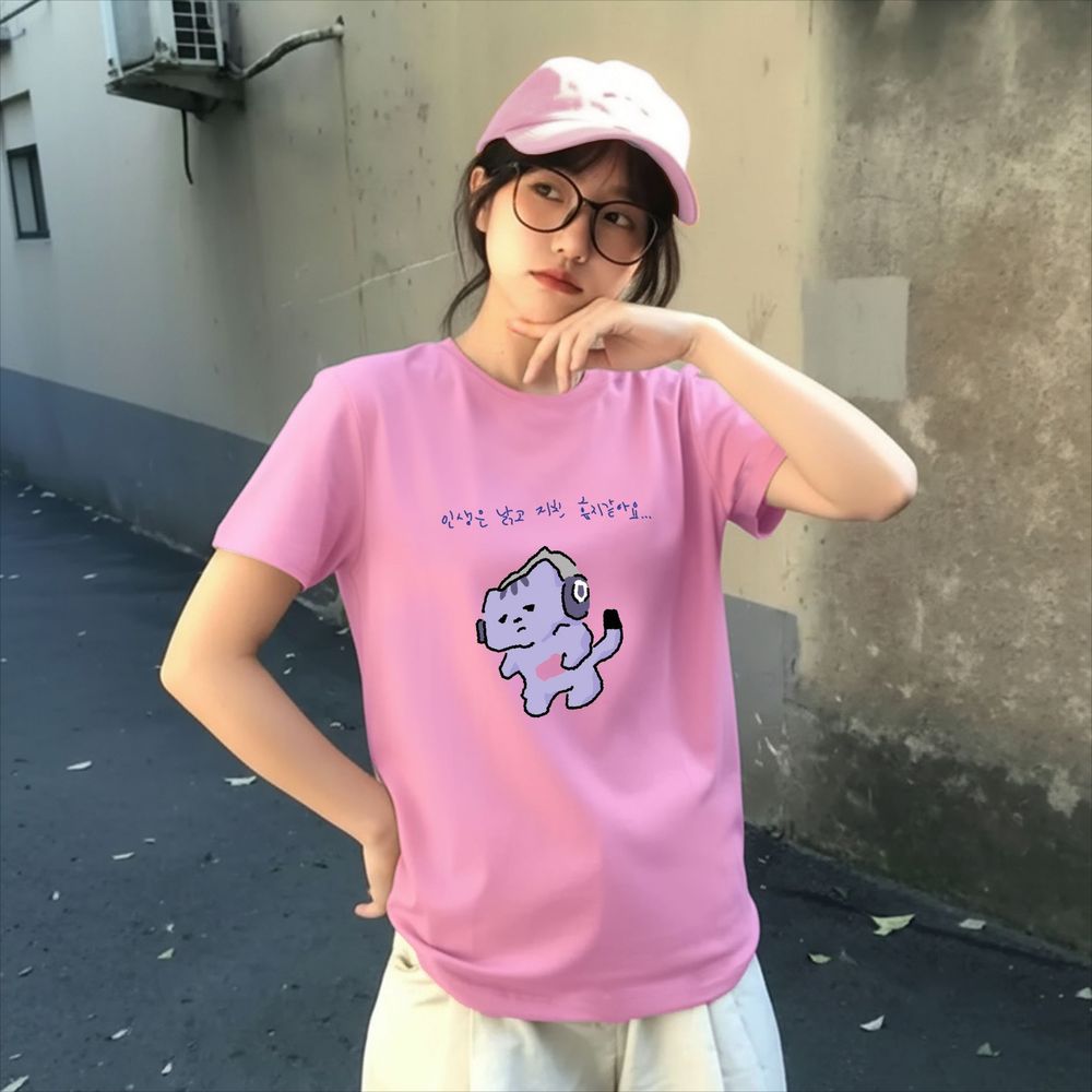 T-shirt avec impression de tex - Korean Women Lifestyle avis et prix