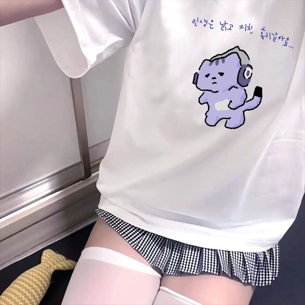 T-shirt avec impression de tex - Korean Women Lifestyle avis et prix